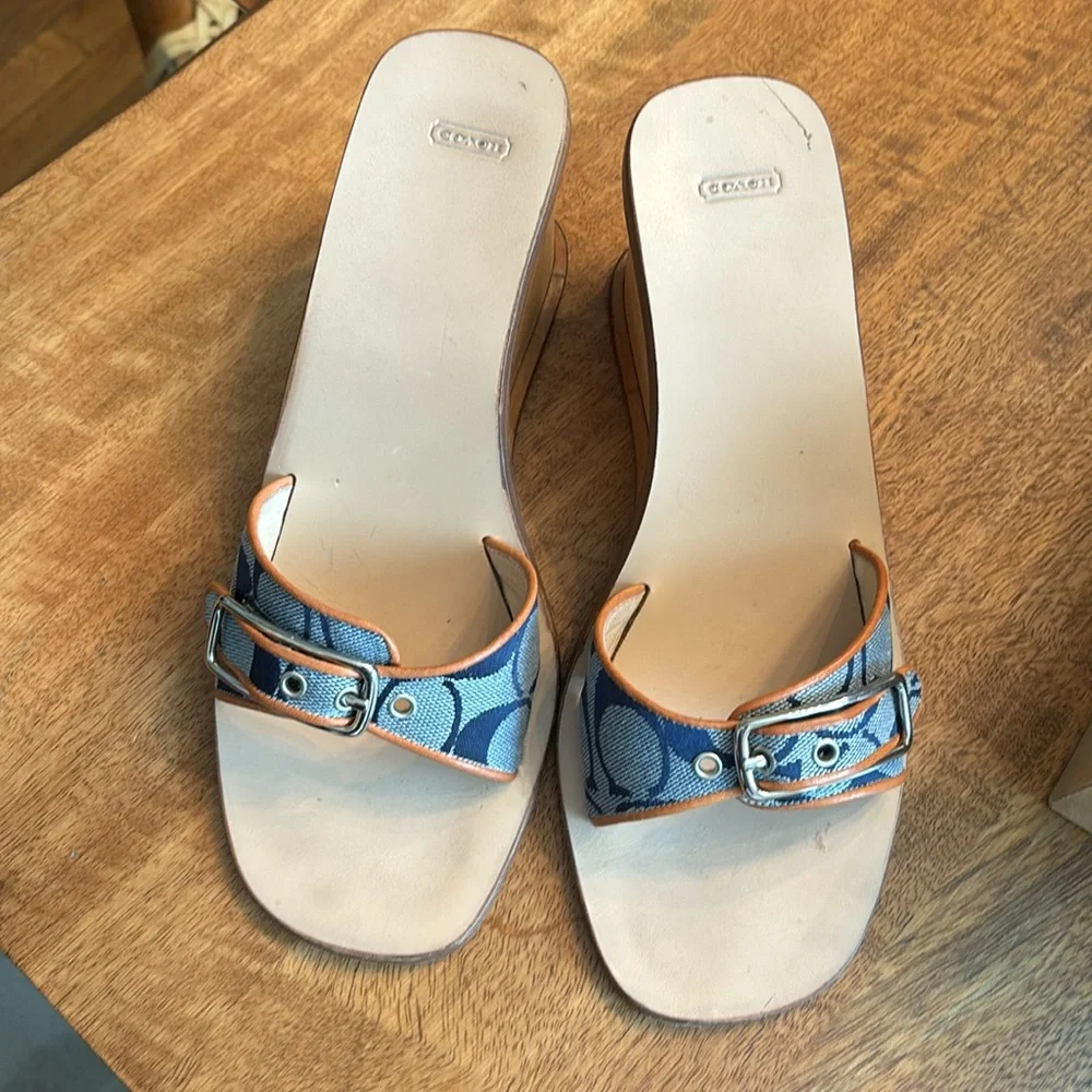 Coach honey wedge size 8 and matching cross-body purse combo - Picture 4 of 12